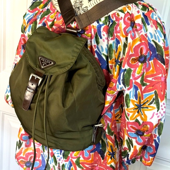PRADA Medium Khaki Backpack - Picture 2 of 7